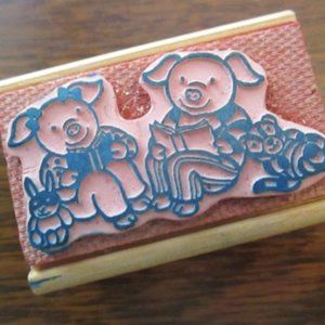 Rubber Stamp Amanda Pig by Ann Schweninger children's book Kidstamps 1992